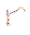 Silver Curved Nose Stud NSKZ-1742